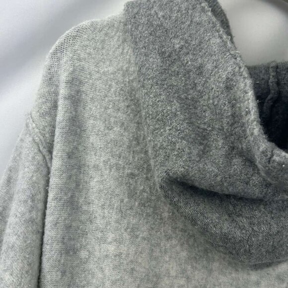 Free People Women's Medium Wool Blend Significant Other Hooded Sweater Gray/Tan - Picture 13 of 16